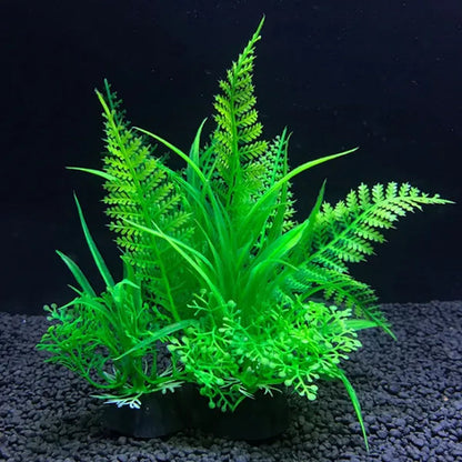 11 Kinds Artificial Aquarium Decor Plants Water Weeds Ornament Aquatic Plant Fish Tank Grass Decoration Accessories 14cm