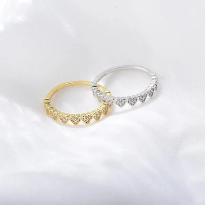 100% S925 Sterling Silver Luxury Heart Shape Zircon Micro Pave Love Ring Women's Statement Oath Finger Rings Exquisite Fine Jewelry Engagement Wedding Rings