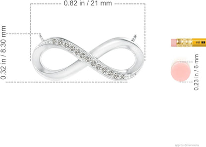 Natural Diamond Infinity Pendant Necklace in Sterling Silver / 14K Solid Gold | April Birthstone, Birthday, Engagement, Anniversary, Wedding Jewelry Gift for Women