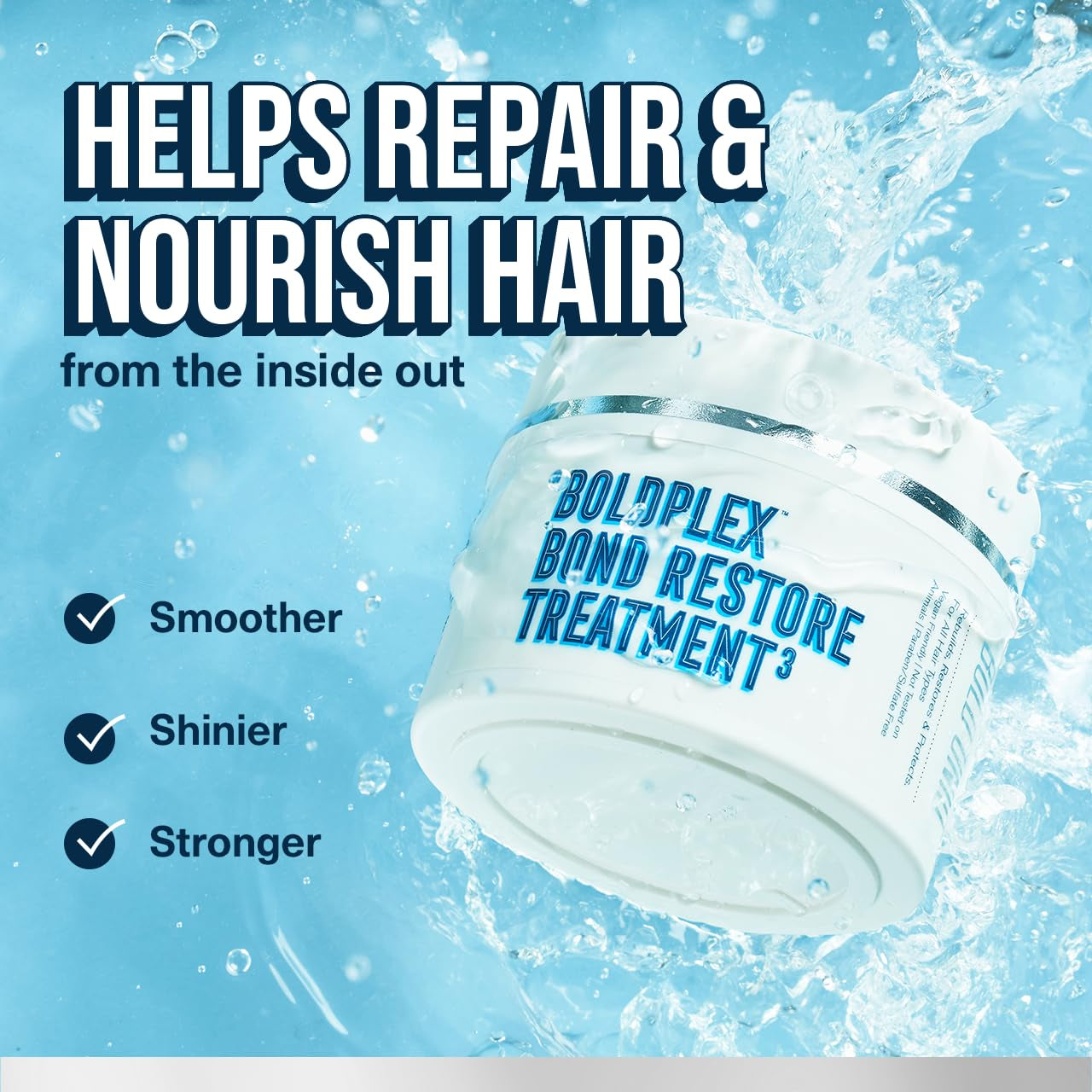 Boldplex Hair Mask - Deep Conditioner for Dry, Damaged Hair - Mascarilla Para El Cabello - Helps Repair & Nourish Curly, Bleached, or Frizzy Hair - 6.76 Fl Oz