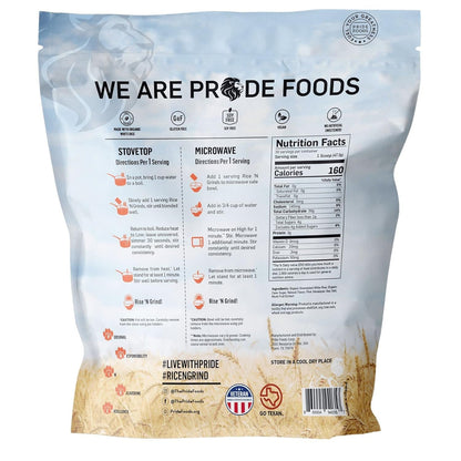 Pride Foods Rice 'N Grinds Hot Cereal - Gluten-Free, Non-Gmo, Vegan-Friendly, Natural Rice Breakfast, Quick & Easy Hot Meal, Low-Fat Comfort Food, 30 Servings, Coconut Cream Pie