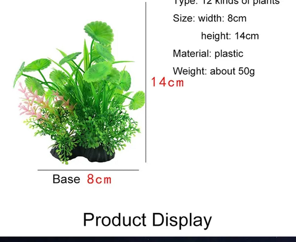 11 Kinds Artificial Aquarium Decor Plants Water Weeds Ornament Aquatic Plant Fish Tank Grass Decoration Accessories 14cm