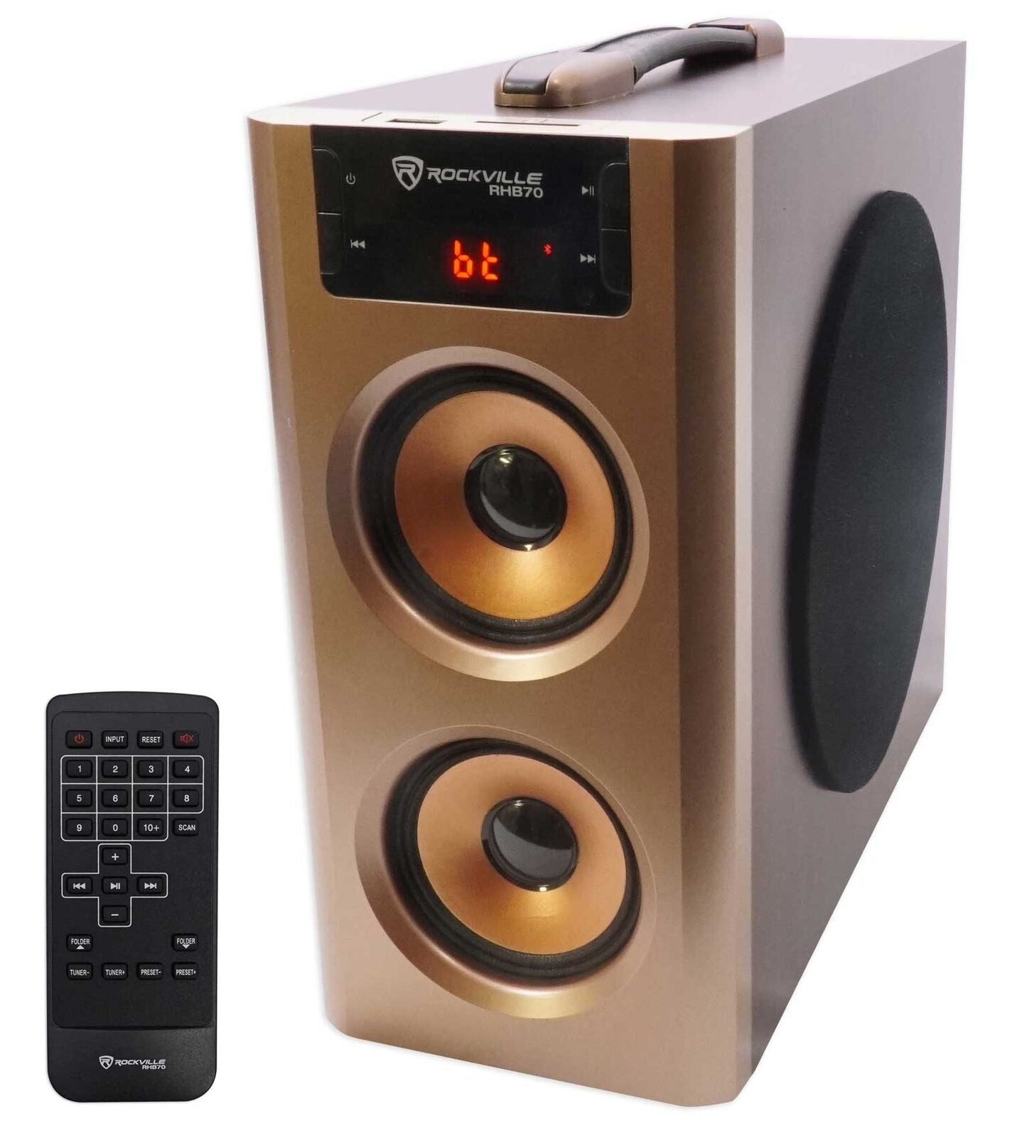Rockville RHB70 Home Theater Compact Powered Speaker System W Bluetooth/Usb/