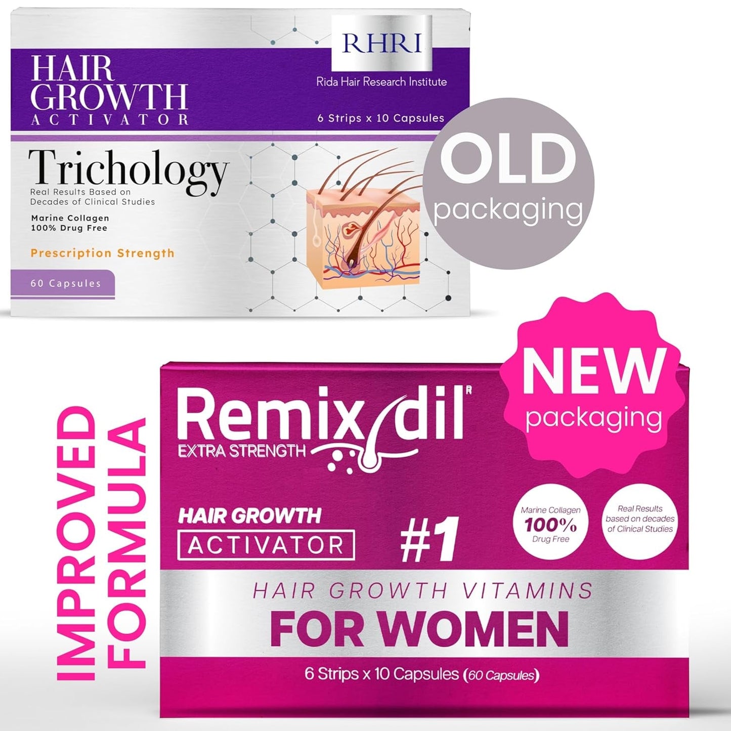 Hair Growth Vitamins for Visibly Thicker & Stronger Hair - Supplements for Hair Loss Treatment and Thinning Hair in Women