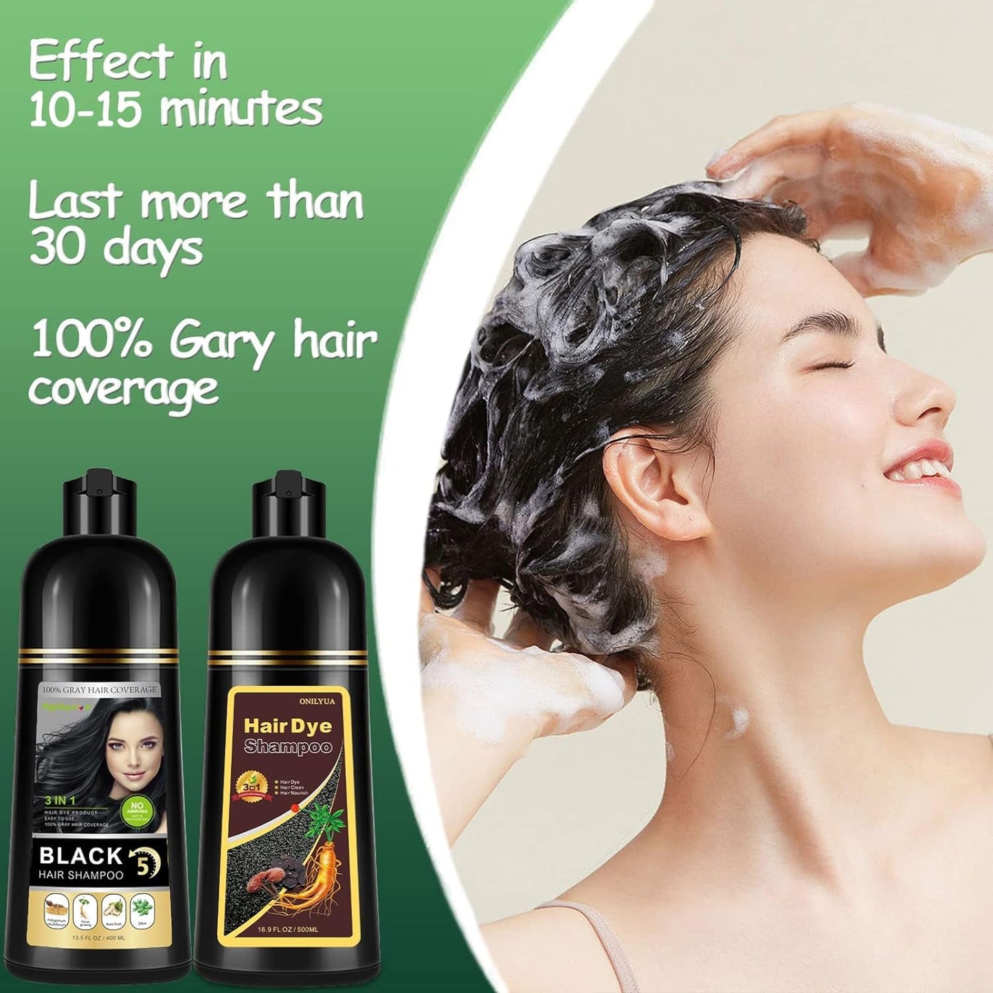 Hair Dye Shampoo 3 in 1, Dark Coffee Hair Dye 16.9 FL Oz, Dark Coffee Hair Shampoo, Semi-Permanent Hair Dye Shampoo, Lasts 30 Days Hair Color Shampoo (Dark Coffee)
