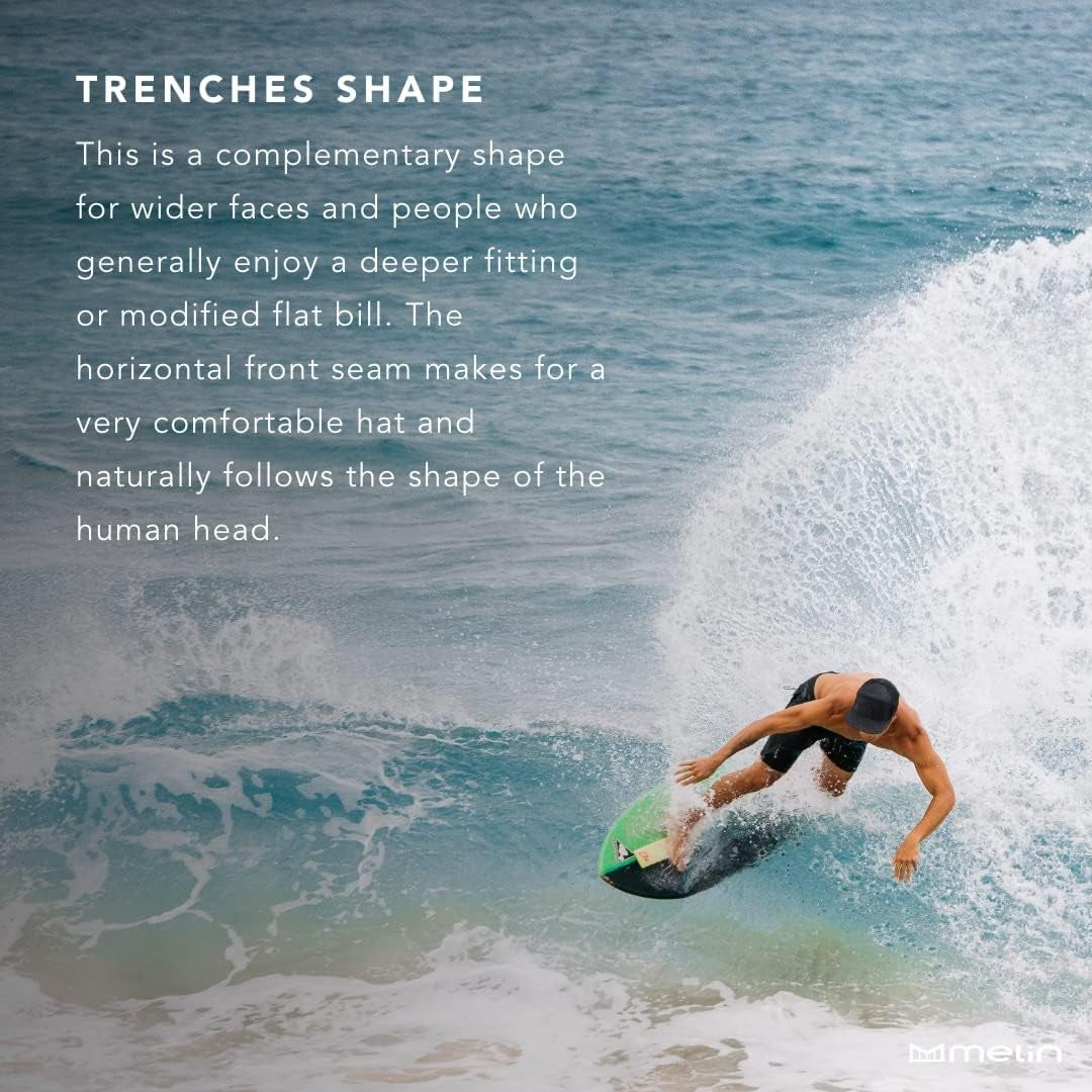 Trenches Icon Hydro, Performance Snapback Hat, Water-Resistant Flat Bill Caps for Men & Women, Golf, Running or Workout