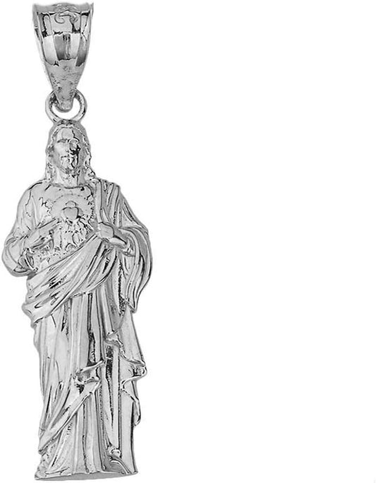 '- Fine 925 Sterling Silver Jesus Christ Body Charm Pendant