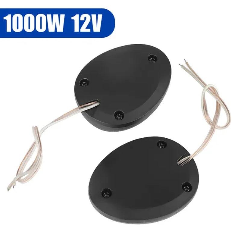 2 Pcs Universal 1000W Car Speaker Audio - Waterproof Metal Material for All Car Audio Systems