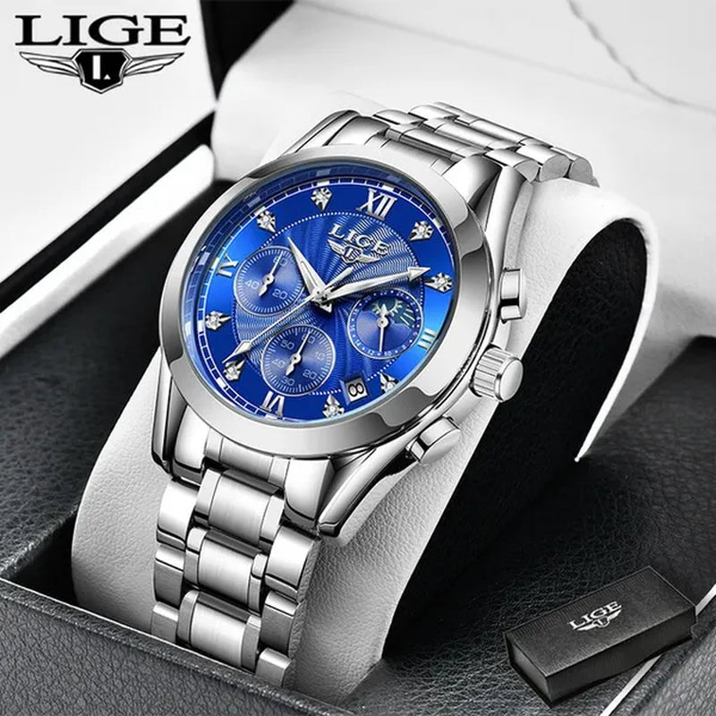 LIGE Luxury Ladies Watch Women Waterproof Rose Gold Steel Strap Women Wrist Watches Top Brand Bracelet Clocks Relogio Feminino