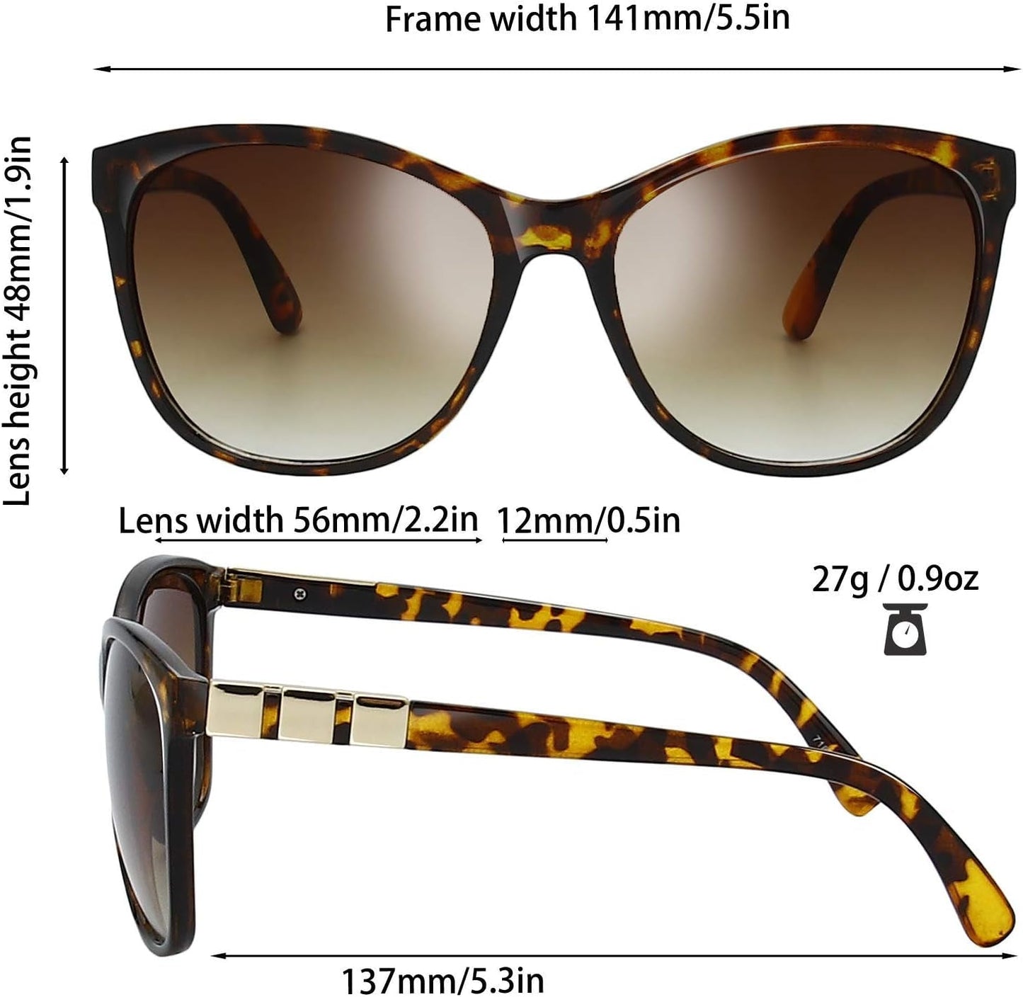 Women'S Oversized Square Jackie O Cat Eye Hybrid Butterfly Fashion Sunglasses - Exquisite Packaging