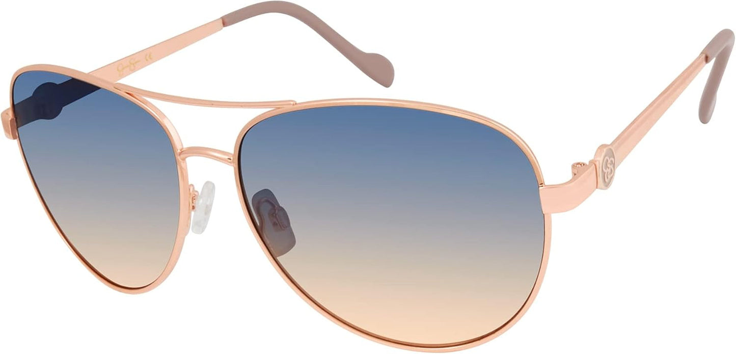 Women'S J5596 Classic Metal Aviator Pilot Sunglasses with UV400 Protection
