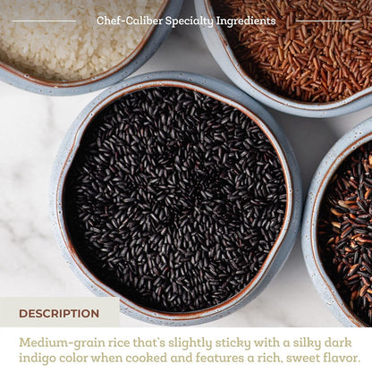 | Medium-Grain Chinese Black Rice | Organic, Healthy, Gluten-Free Grains | 1 Lb | Chef-Inspired Ingredients