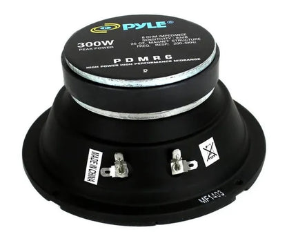 Pyle 6.5" 300W Car Mid Bass Midrange Woofer Audio Speaker 8 Ohm Black (Open Box)
