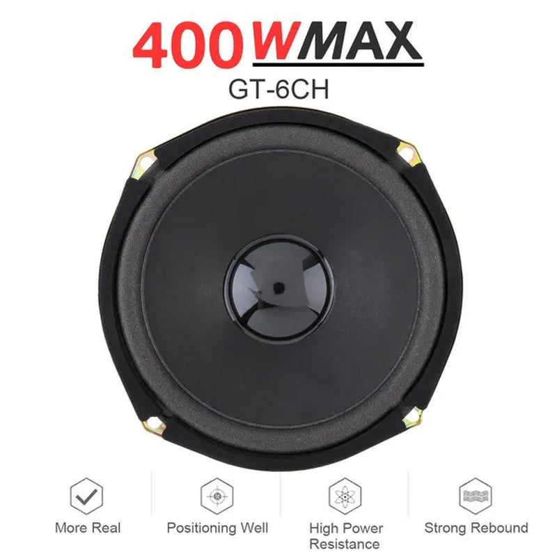 6 Inch 400W Car Coaxial Speaker Vehicle Door Auto Audio Music Stereo Full Range Frequency Hifi Speakers