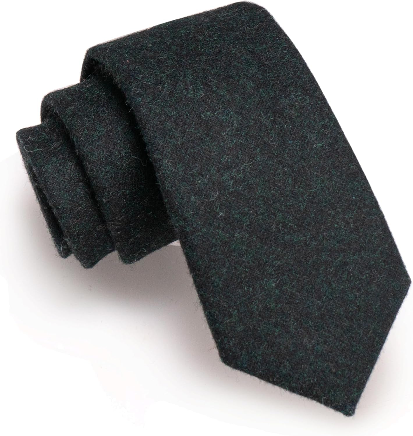 Solid Color Cashmere Wool Necktie and Pocket Square Tie Clip Sets for Men