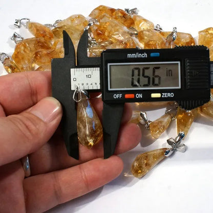 Yellow Crystal Citrine Pendant / Real Raw Citrine / Healing Crystal / Natural Stone Jewerly / Gemstone Necklace