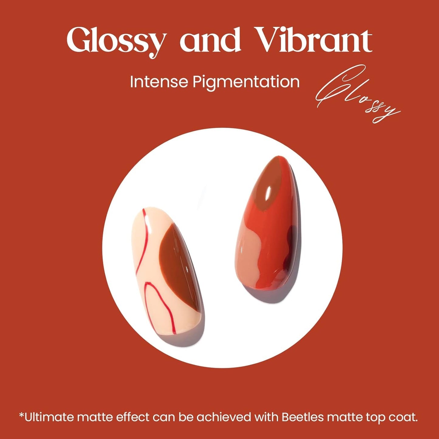 Beetles Red Gel Nail Polish Set, Caramel Collection Burgundy Red Brown Gel Nail Polish Kit 6 Colors Summer Gel Polish Nail Gel Soak off Nail Uv Lamp Manicure Gifts for Women Grils