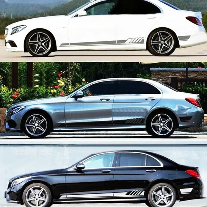 Car Sticker for Mercedes Benz Auto Racing Stripe Side Body DIY Decal Car Tuning Accessories
