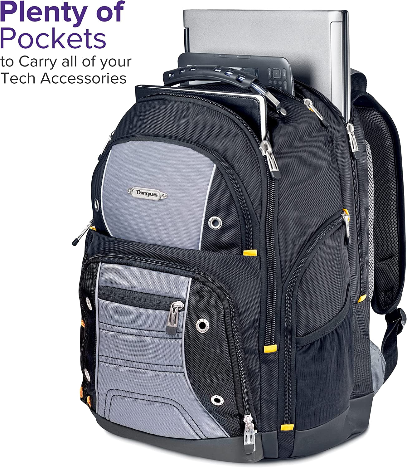 Drifter II Laptop Backpack, Black/Gray – Backpack for Men for Business and Travel, Durable Water-Resistant Material, Fits up to 17" Laptops (TSB239US)