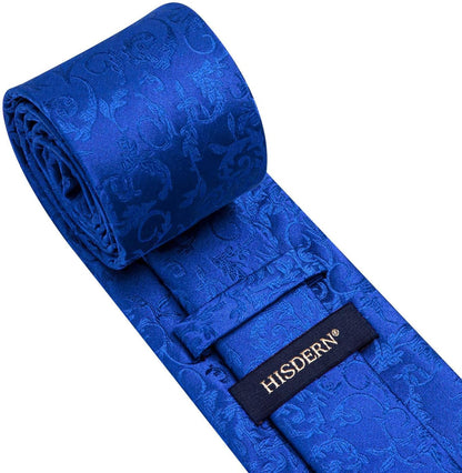 Ties for Men Paisley Floral Tie Handkerchief Classic Woven Business Formal Necktie and Pocket Square Set Wedding
